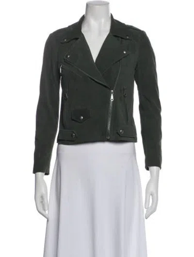 Pre-owned Rebecca Minkoff Leather Biker Jacket In Green
