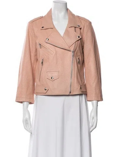 Pre-owned Rebecca Minkoff Leather Biker Jacket In Pink