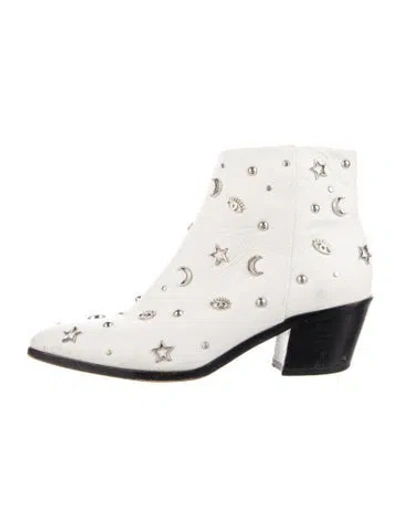 Pre-owned Rebecca Minkoff Leather Boots In White
