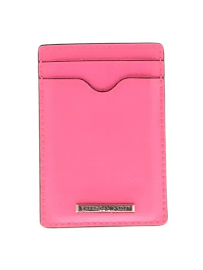 Pre-owned Rebecca Minkoff Leather Card Holder In Pink