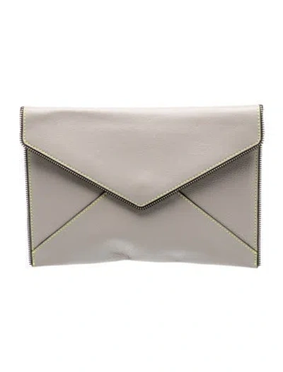 Pre-owned Rebecca Minkoff Leather Clutch In Gray