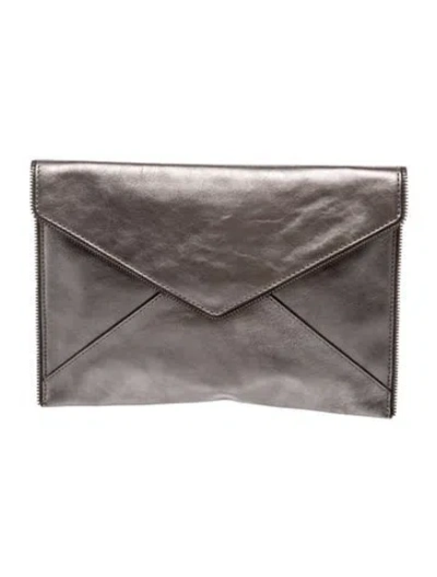 Pre-owned Rebecca Minkoff Leather Clutch In Gray