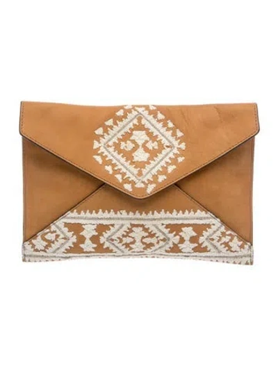 Pre-owned Rebecca Minkoff Leather Clutch In Neutral