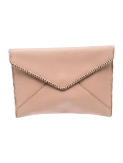 Pre-owned Rebecca Minkoff Leather Clutch In Neutral