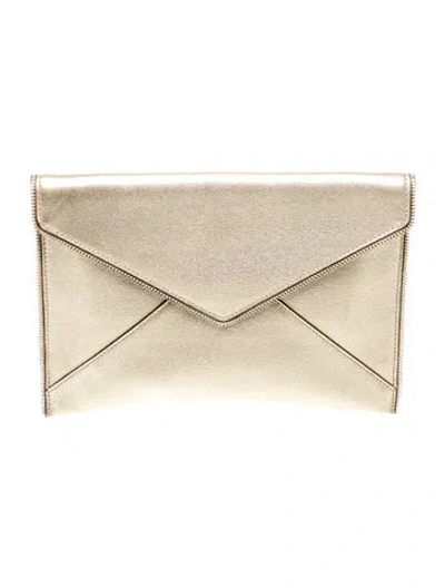 Pre-owned Rebecca Minkoff Leather Clutch In Neutral