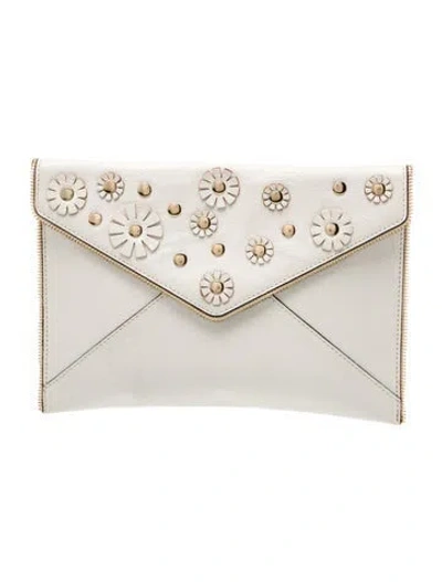 Pre-owned Rebecca Minkoff Leather Clutch In Neutral