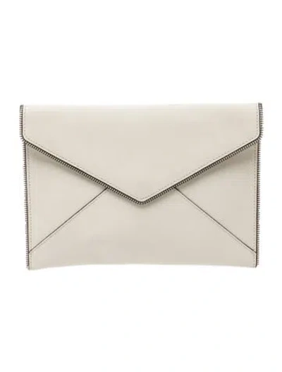 Pre-owned Rebecca Minkoff Leather Clutch In Neutral