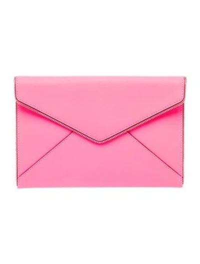 Pre-owned Rebecca Minkoff Leather Clutch In Pink