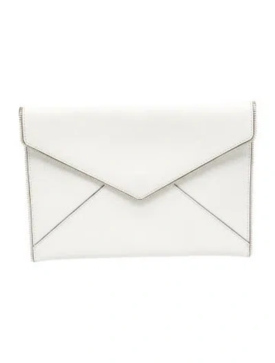 Pre-owned Rebecca Minkoff Leather Clutch In White