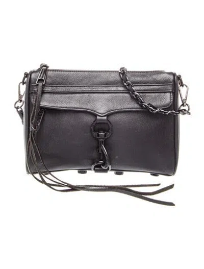 Pre-owned Rebecca Minkoff Leather Crossbody Bag In Black