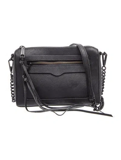 Pre-owned Rebecca Minkoff Leather Crossbody Bag In Black