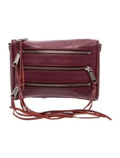 Pre-owned Rebecca Minkoff Leather Crossbody Bag In Burgundy