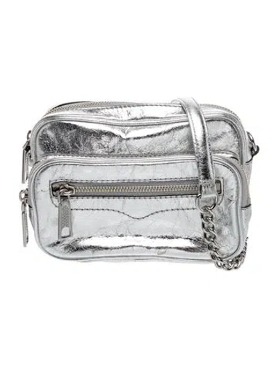 Pre-owned Rebecca Minkoff Leather Crossbody Bag In Silver