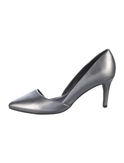 Pre-owned Rebecca Minkoff Leather D'orsay Pumps In Silver