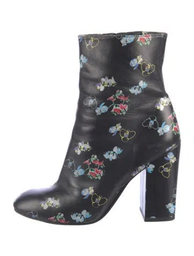 Pre-owned Rebecca Minkoff Leather Floral Print Boots In Multicolor