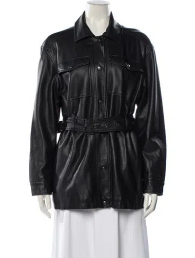 Pre-owned Rebecca Minkoff Leather Jacket In Black
