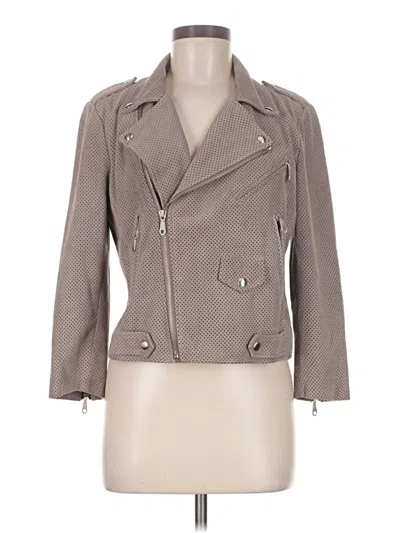 Pre-owned Rebecca Minkoff Leather Jacket In Gray