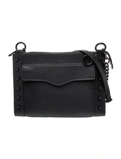 Pre-owned Rebecca Minkoff Leather Messenger Bag In Black