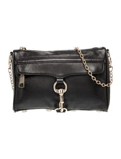 Pre-owned Rebecca Minkoff Leather Messenger Bag In Black