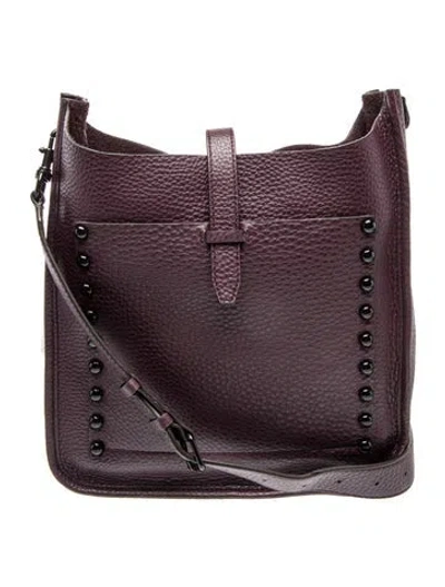 Pre-owned Rebecca Minkoff Leather Messenger Bag In Burgundy