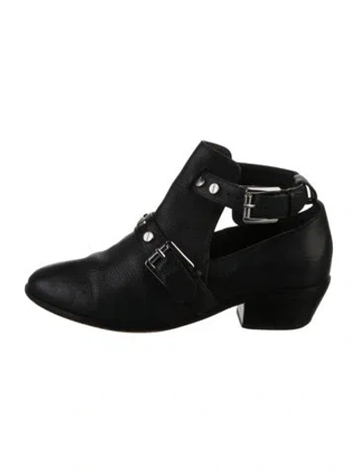 Pre-owned Rebecca Minkoff Leather Mules In Black