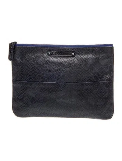 Pre-owned Rebecca Minkoff Leather Portfolio In Black