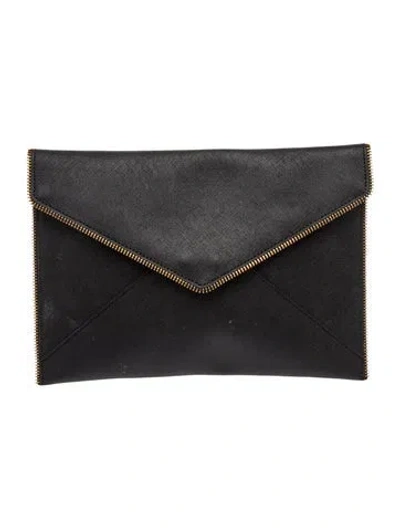 Pre-owned Rebecca Minkoff Leather Portfolio In Black