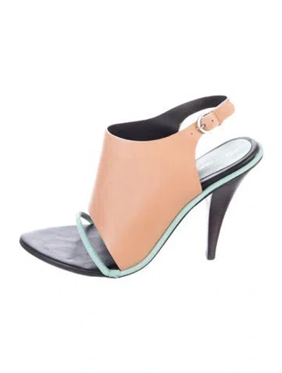 Pre-owned Rebecca Minkoff Leather Sandals In Green/neutrals