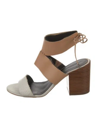 Pre-owned Rebecca Minkoff Leather Sandals In Neutral