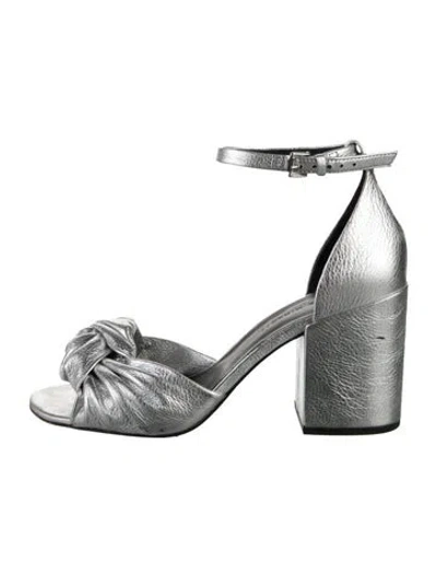 Pre-owned Rebecca Minkoff Leather Sandals In Silver