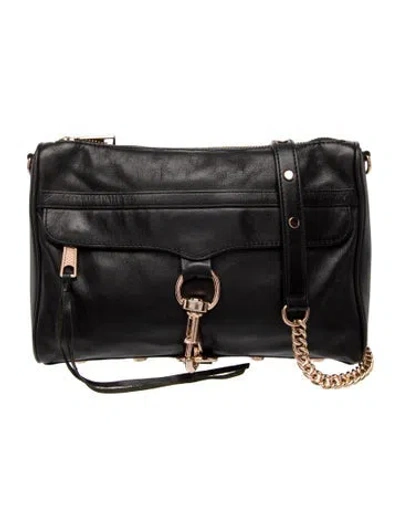 Pre-owned Rebecca Minkoff Leather Shoulder Bag In Black