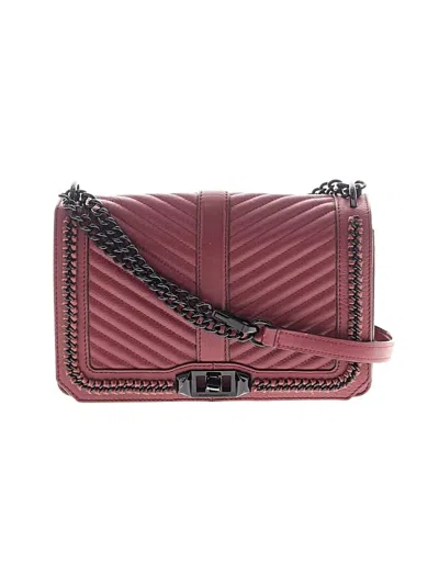 Pre-owned Rebecca Minkoff Leather Shoulder Bag In Burgundy