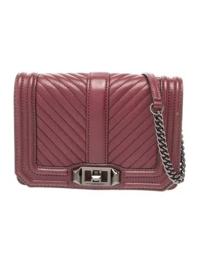 Pre-owned Rebecca Minkoff Leather Shoulder Bag In Burgundy