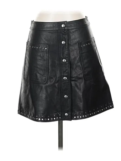 Pre-owned Rebecca Minkoff Leather Skirt In Black