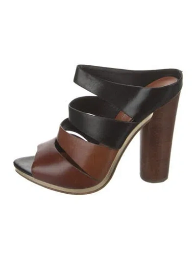 Pre-owned Rebecca Minkoff Leather Slides In Multi