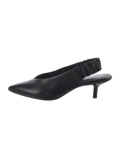 Pre-owned Rebecca Minkoff Leather Slingback Pumps In Black