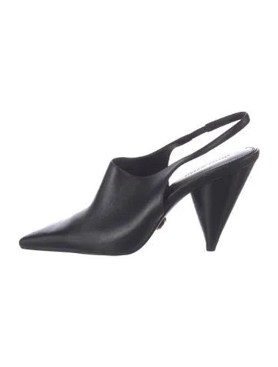 Pre-owned Rebecca Minkoff Leather Slingback Pumps In Black