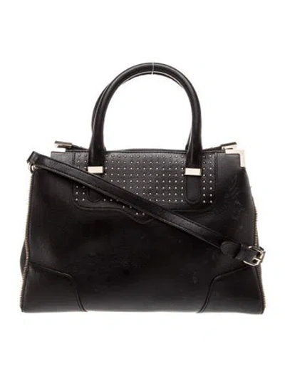 Pre-owned Rebecca Minkoff Leather Top Handle Bag In Black