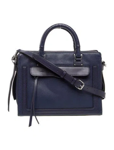 Pre-owned Rebecca Minkoff Leather Top Handle Bag In Blue