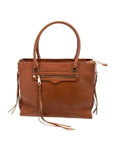 Pre-owned Rebecca Minkoff Leather Top Handle Bag In Brown