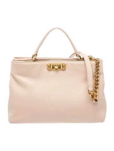 Pre-owned Rebecca Minkoff Leather Top Handle Bag In Neutral