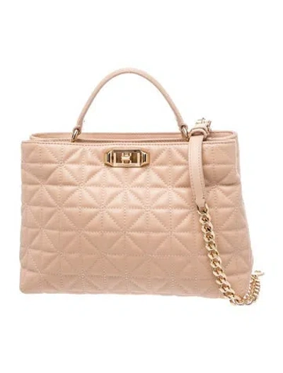 Pre-owned Rebecca Minkoff Leather Top Handle Bag In Neutrals