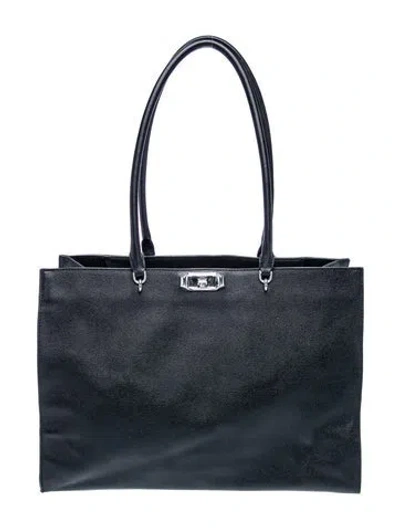 Pre-owned Rebecca Minkoff Leather Tote In Black