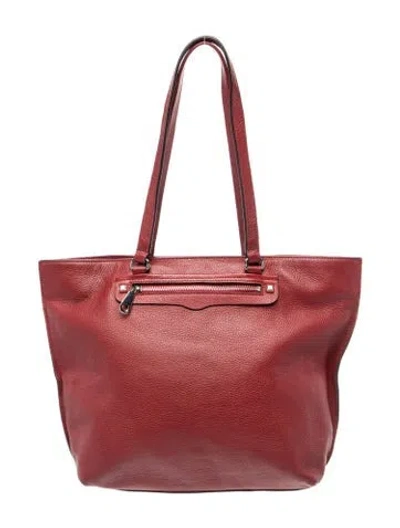 Pre-owned Rebecca Minkoff Leather Tote In Burgundy