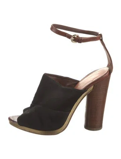 Pre-owned Rebecca Minkoff Leather Trim Embellishment Pumps In Black
