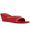 Rebecca Minkoff Leather Wedge Sandal In Red