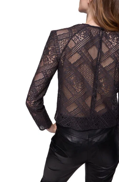 Rebecca Minkoff Lilian Lace Top In True Black