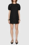 Rebecca Minkoff Lincoln Eyelet Minidress In True Black