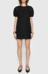 Rebecca Minkoff Lincoln Eyelet Minidress In True Black