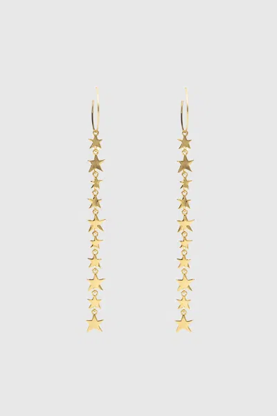 Rebecca Minkoff Linear Star Hoop Earring In Gold
